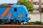 Northrail Hamburger Railservice Siemens Smartron 192 080-0 am 31.08.25 abgestellt in Rüsselsheim Bahnhof über den Zaun fotografgiert