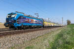 RTB Cargo 192 050 mit Garagen  am 17.4.26 bei Vierkirchen