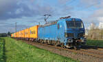 Lokomotive 192 024 mit dem Hapag-Lloyd-Zug am 04.11.2022 in Kaarst.