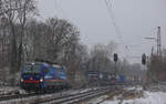 Am 17.01.2021 zog SBB Cargo 193 520`Diveria´ einen Hupac Zug richtung Niederlande durch Ratingen-Lintorf. 