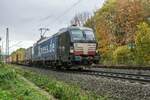 X4E -604 (193 608-7) in Vollmerz mit einen Containerzug in Richtung Süden,20.10.2021