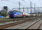 SBB - Lok 91 80 6 193 529-5 vor Güterzug unterwegs in Pratteln am 21.03.2025