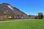 193 556 + 193 555 mit TEC 43101 am 10.11.2018 bei Schaftenau. 