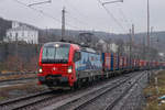 193 474 SBB Cargo International mit Winner-KLV in Wuppertal Steinbeck, Januar 2019.