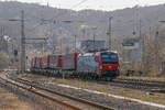 193 467 SBB Cargo International mit Winner-KLV in Wuppertal, M�rz 2019.