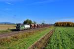 193 241 mit einem Güterzug am 13.10.2019 bei Stephansposching.