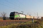 Mit dem DGS 44376 (Basel Bad Rbf - Rotterdam Waalhaven) fuhr am Abend des 02.04.2020 die ELL/RTBC 193 726  EUROPEANGATEWAYSERVICES  nördlich von Hügelheim über die Rheintalbahn durchs Makrgräflerland in Richtung Freiburg (Breisgau).