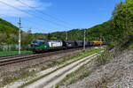 Der an das slowakische Unternehmen Petrolsped vermietete ELL-Vectron 193 215 konnte am 11. Mai 2021 mit einem Getreidezug bei Schardenberg beobachtet werden. Das war auch das letzte Bild des Tages, die links im Bildrand aufziehende Bewölkung beendete den Fotoausflug an die Passauer Bahn. 