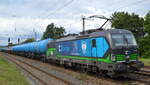 ČD Cargo, a.s., Prag [CZ] mit der ELL Vectron  193 724  [NVR-Nummer: 91 80 6193 724-2 D-ELOC] und Kesselwagenzug am 31.08.21 Durchfahrt Bf. Saarmund.
