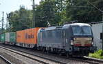 BoxXpress.de GmbH, Hamburg [D] mit der MRCE Vectron  X4 E - 853  [NVR-Nummer: 91 80 6193 853-9 D-DISPO] und Containerzug Richtung Hamburger Hafen am 08.09.21 Durchfahrt Bf. Hamburg-Harburg.