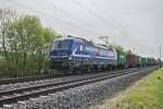 193 791-8 mit einem Containerzug Richtung Norden,am 13.04.2022 bei Thüngersheim