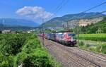 193 640 + 193 643 mit einem KLV am 17.06.2023 bei Domegliara.