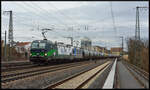 Zwei Vectron (193 229 & 193 xyz) der Rurtalbahn Cargo mit Silowaggons am 28.12.2023 in Fürth/Bay.
