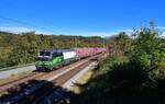 193 754 mit einem KLV am 21.10.2023 bei Sandbach.