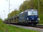 FRACHTBAHN 193 764 mit Auto-Leerpark in Rheine=Bentlage, 27.04.2024