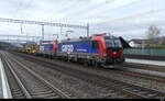 SBB - Loks 91 80 6 193 053-6 + 91 85 6 055 vor Güterzug unterwegs in Rupperswil am 14.03.2025