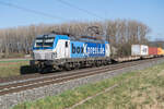 193 536-0 ist am 27.03.2025 mit einem Containerzug bei Retzbach-Z.unterwegs.