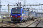 SBB - Loks 91 80 6 193 517 + 193 659 vor Güterzug unterwegs in Pratteln am 21.03.2025