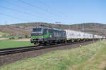 193 284-7 zu sehen mit einem Containerzug am 07.04.2025 bei Reilos.