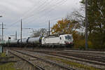 Siemens Vectron 193 318-2 fährt am 31.10.2025 Richtung Station Augarten.