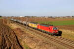 Belgiën   Loks 6193 043 + 7193 002 vom Medway ziehen einem Kesselzug in Pousset   18/2/2026