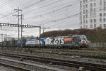 Doppeltraktion, mit den Siemens Vectron 193 483-5 und 193 490-0 durchfährt am 19.02.2026 den Bahnhof Pratteln.