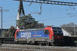 Siemens Vectron 193 076-7 durchfährt am 18.03.2026 solo den Bahnhof Kaiseraugst.