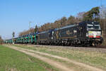 Siemens Vectron 193 711-9 als erste Lok an einem Autozugs am 20.3.26 bei Eglharting.