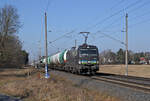 193 202 der ELL schleppte am 06.03.26 einen Kesselwagenzug durch Wittenberg-Labetz Richtung Falkenberg(E).