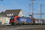 Siemens Vectron 193 076-7 durchfährt am 03.03.2026 den Bahnhof Pratteln.