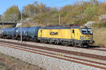 7193 002 medway Vectron aus Belgien mit Kesseln am 8. April 2026 bei Hebertshausen.
