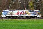 Vectron 193 128-6 von Adesso Rail bei Zorneding am 16.4.26 bei Eglharting.