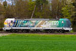 193 992 Adesso mit Hündchen und Hirsch am 20.04.26 bei Eglharting.