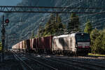 DISPO 193 642 f�hrt am 23.05.2026 mit einem Containerzug in Richtung �sterreich in den Bahnhof Ugovizza-Valbruna ein.