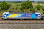 Railpool / RTB Cargo 193 824 mit der Aufschrift Düren am 8 Mai 2026 bei Asbach.