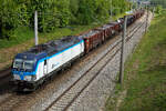 CD Cargo 193 577 mit einem Schrottzug am 8 Mai 2026 bei Asbach.