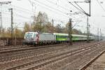 7193 009 akiem mit Flixtrain in Hamburg Harburg, April 2026.