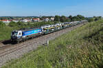 193 429 RTB Truck Lok mit Autos am 16. Juni 2026 bei Asbach.
