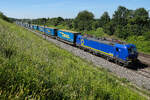 7193 810 blaue beacon ganz neu hier in der Datenbank mit LKW Walter im Schlepp am 18.6.26 bei Asbach.