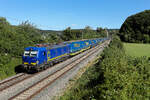 7193 810 blaue beacon ganz neu hier in der Datenbank mit LKW Walter im Schlepp am 3.7.26 bei Dollnstein.