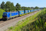 6193 810 beacon blau mit LKW Walter am 10.7.2026 bei Vierkirchen.