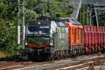 D-ATLU 193 553-5 und D-EKO 248 043-2 zogen am 23.07.2026 ihren G�terzug durch den Bahnhof B�chen (ABCH).