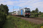 Railpool 6193168 ist hier am 29.08.2026 um 10.46 Uhr mit einem ICE L Talgo in Lengerich-Schollbruch auf der Rollbahn unterwegs in Richtung Osnabr�ck.