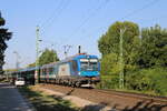M�V-START 7193 627 (91 80 7193 627-5 D-ELOC) mit dem IC 876 'Balaton' von Budapest-D�li nach Keszthely, am 29.07.2026 in Si�fok.