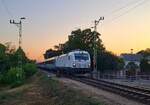 M�V-START 7193 659 mit dem IC 861  Balaton  von Keszthely nach Budapest-D�li, am 30.07.2026 in Si�fok.