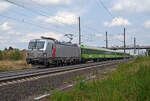 Mit dem FLX 1241 nach Karlsruhe am Haken rollte 7193 012 der akiem am 16.08.26 durch Brehna Richtung Halle(S).