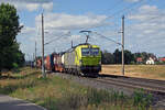 7193 119 von ATLU f�hrte am 06.09.26 einen Containerzug durch Wittenberg-Labetz Richtung Falkenberg(E).