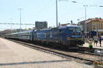 M�V-START 7193 633  M�VPLUSZ  mit dem IC 967  G�csej  aus Zalaegerszeg, am 01.08.2026 in Budapest-D�li.
