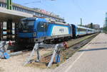 Die M�V-START 193 210 hat am 01.08.2026 den IC 865  Balaton  aus Keszthely nach Budapest-D�li gebracht und hier schon von den Wagen weggesetzt.