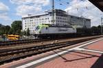 Captrain 193 783-7 durchfährt den Dresdener Hauptbahnhof am 21.6.2018.